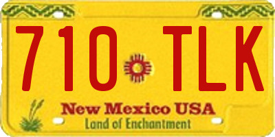 NM license plate 710TLK