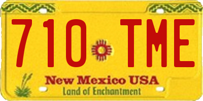 NM license plate 710TME
