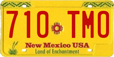 NM license plate 710TMO
