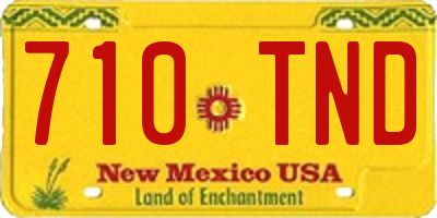 NM license plate 710TND