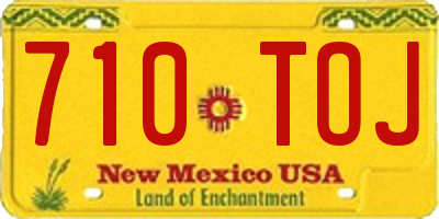 NM license plate 710TOJ