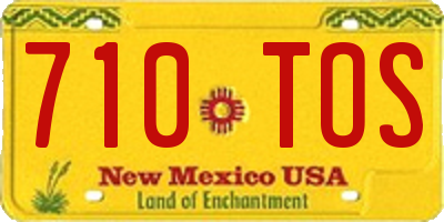 NM license plate 710TOS