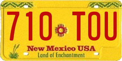 NM license plate 710TOU