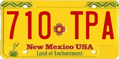 NM license plate 710TPA