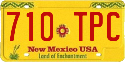 NM license plate 710TPC