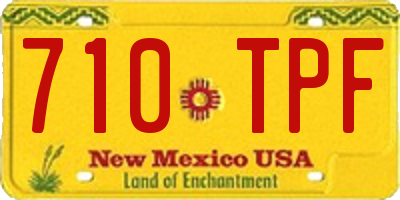 NM license plate 710TPF