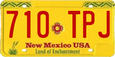 NM license plate 710TPJ