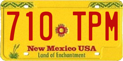 NM license plate 710TPM