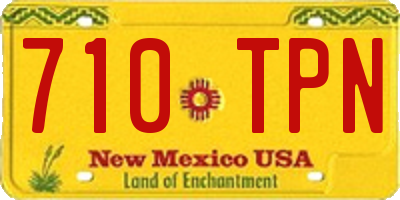 NM license plate 710TPN