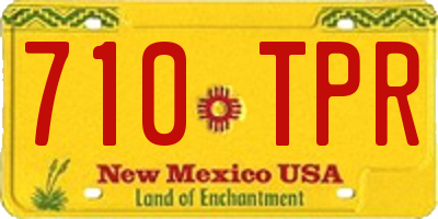 NM license plate 710TPR
