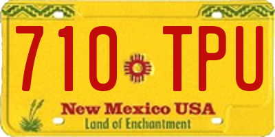 NM license plate 710TPU