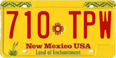 NM license plate 710TPW