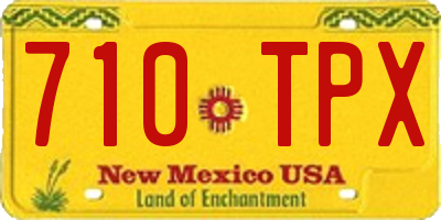 NM license plate 710TPX