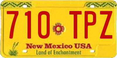 NM license plate 710TPZ