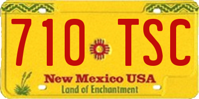 NM license plate 710TSC