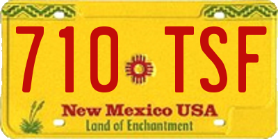 NM license plate 710TSF