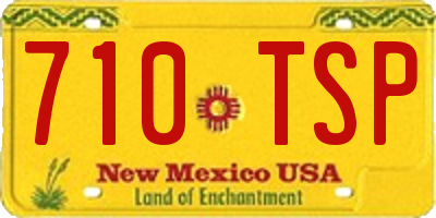 NM license plate 710TSP