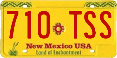 NM license plate 710TSS