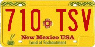 NM license plate 710TSV