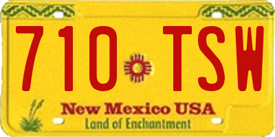 NM license plate 710TSW