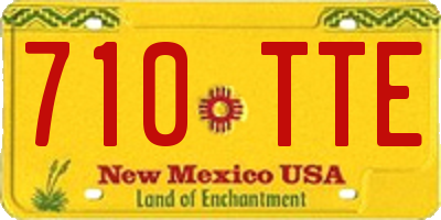 NM license plate 710TTE
