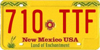 NM license plate 710TTF