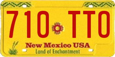 NM license plate 710TTO