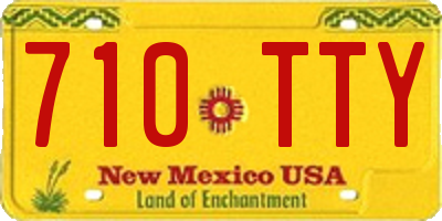 NM license plate 710TTY