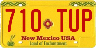 NM license plate 710TUP