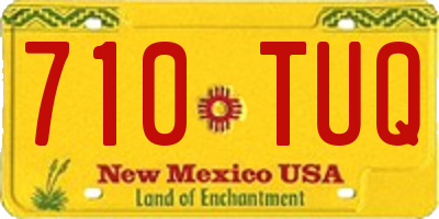 NM license plate 710TUQ