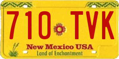 NM license plate 710TVK