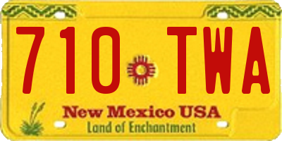 NM license plate 710TWA