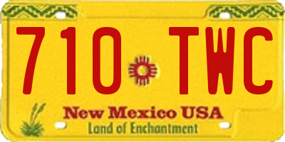 NM license plate 710TWC