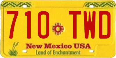 NM license plate 710TWD