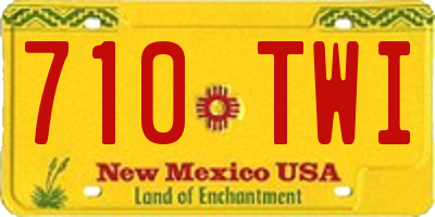 NM license plate 710TWI