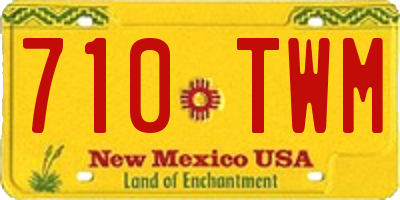 NM license plate 710TWM