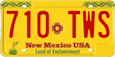 NM license plate 710TWS