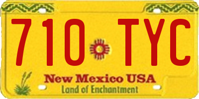 NM license plate 710TYC
