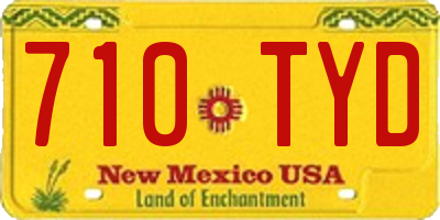 NM license plate 710TYD