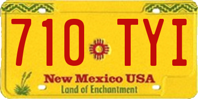 NM license plate 710TYI
