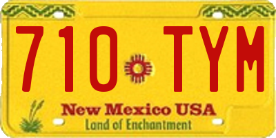NM license plate 710TYM