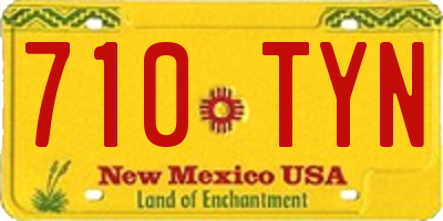 NM license plate 710TYN