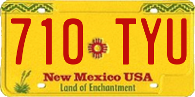 NM license plate 710TYU
