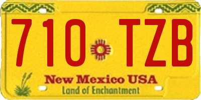 NM license plate 710TZB
