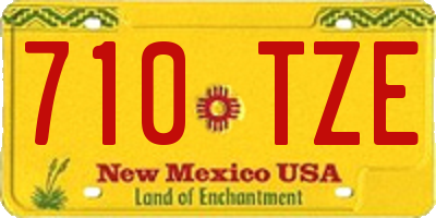 NM license plate 710TZE