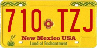 NM license plate 710TZJ