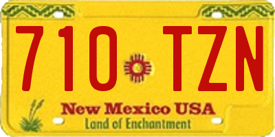 NM license plate 710TZN