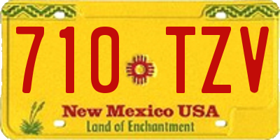 NM license plate 710TZV