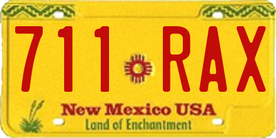 NM license plate 711RAX