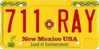 NM license plate 711RAY